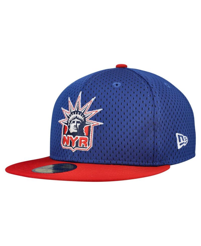 Men's Blue/Red New York Rangers Mesh Crown Two-Tone 59FIFTY Fitted Hat