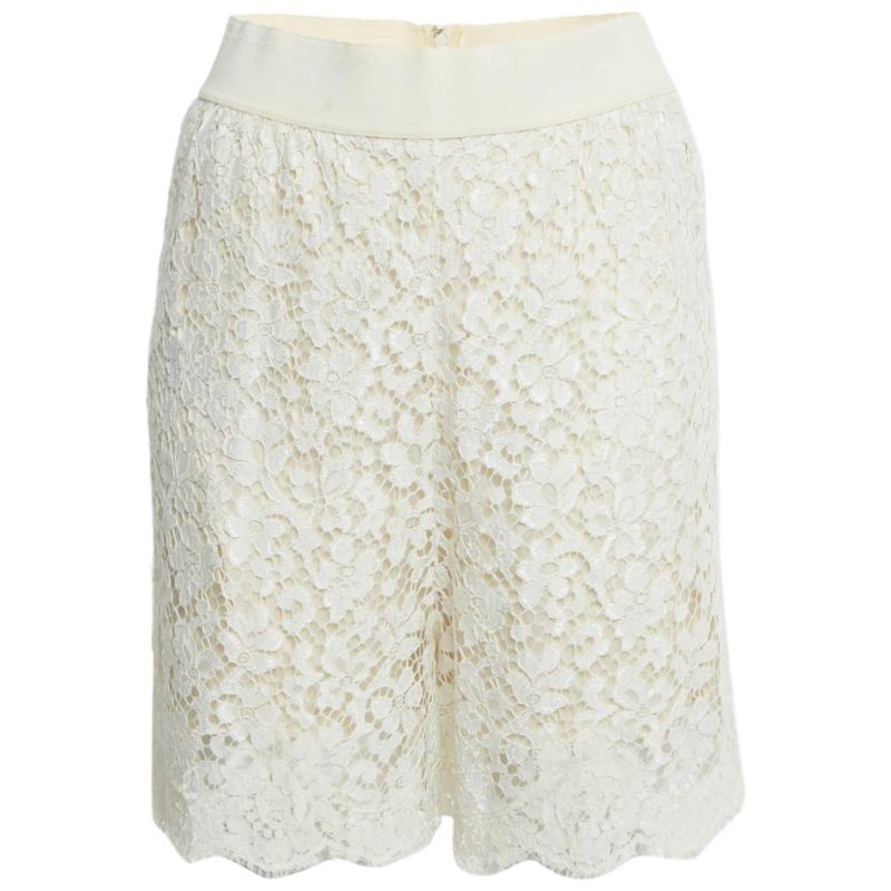 Women's White Lace Shorts