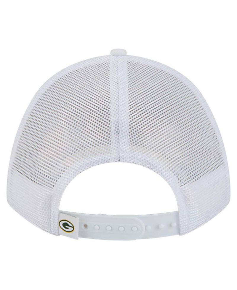 Men's White Green Bay Packers NFL 9FORTY A-Frame M-Crown Adjustable Trucker Hat
