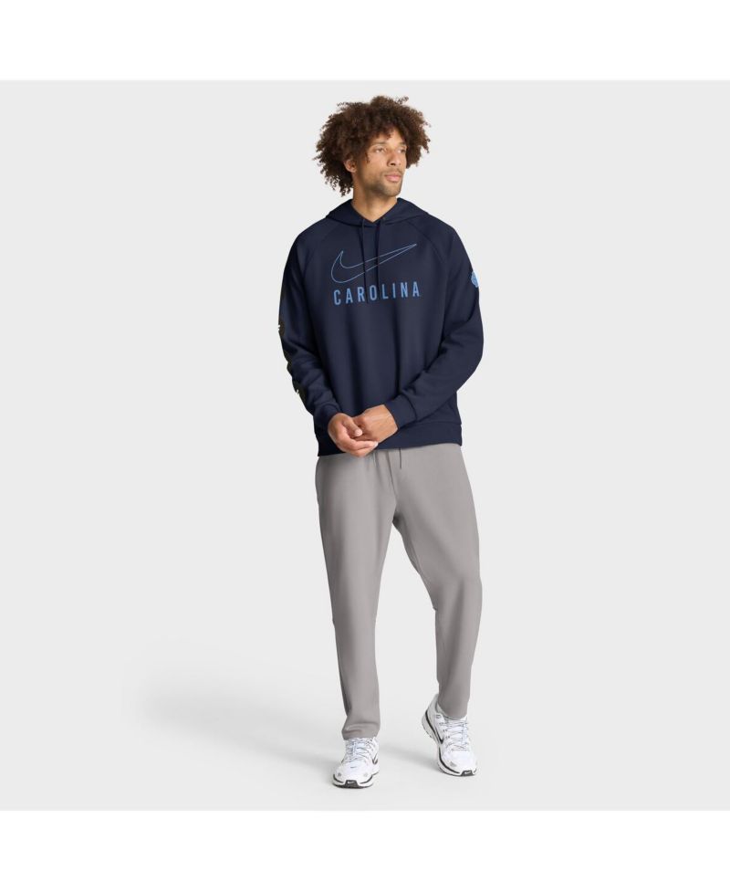 Men's Navy North Carolina Tar Heels Premium Raglan Performance Pullover Hoodie