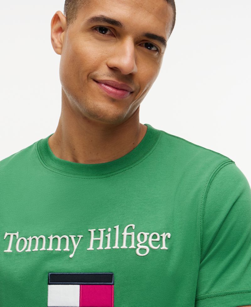 Men's Logo Embroidered Flag T-Shirt