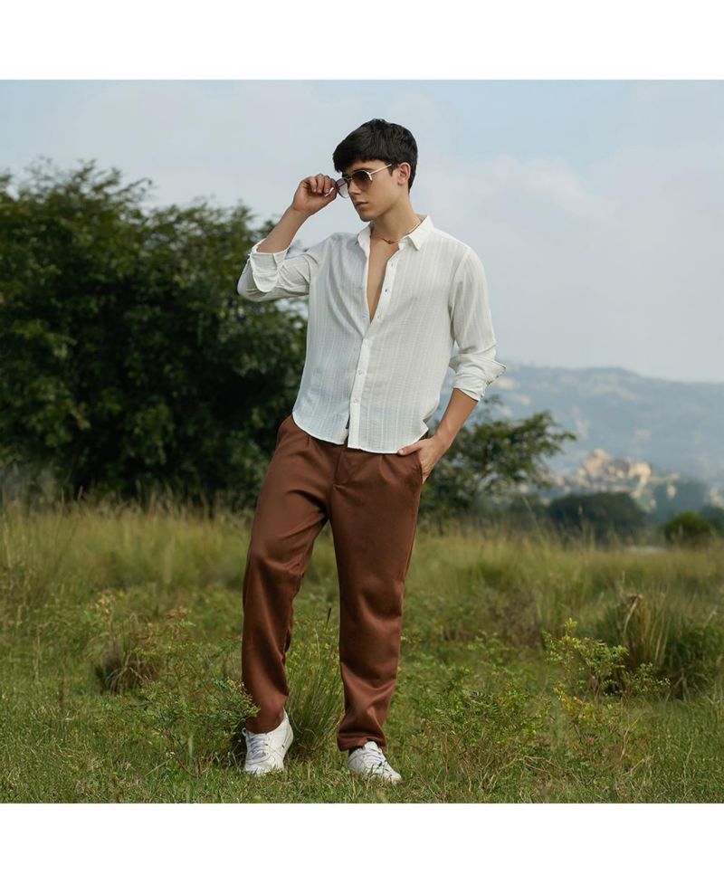 Men's Ridge-Striped Shirt