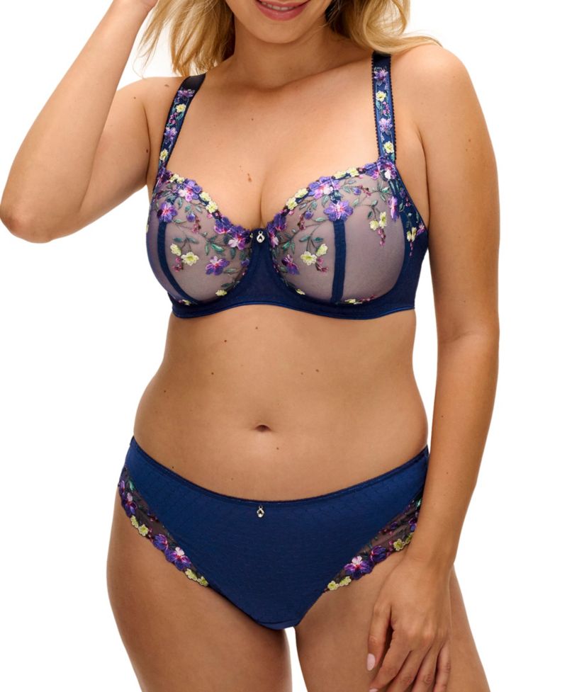 Women's Marie Floral-Print Unlined Underwire Balconette Bra