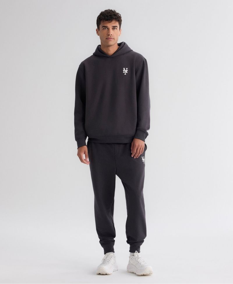 Men's Charcoal New York Mets Clutch Tri-Blend Hoodie