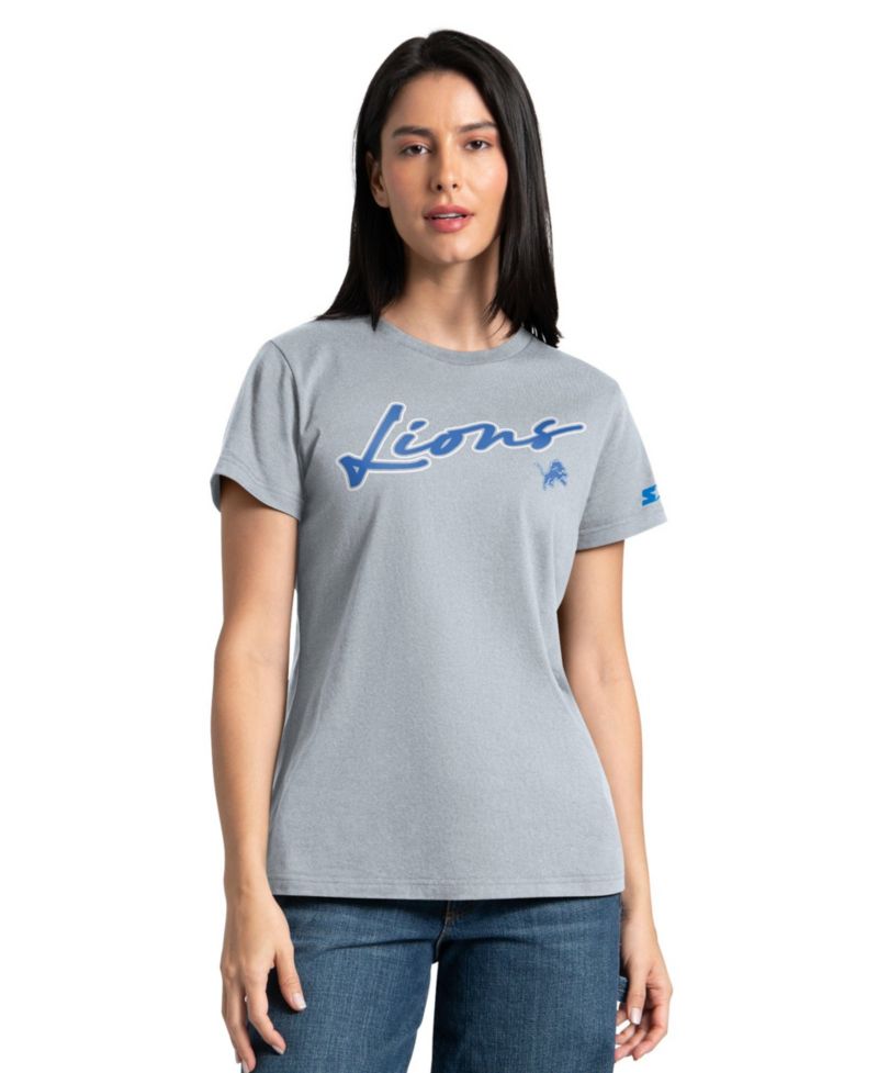 Women's 2-Piece Detroit Lions Screen Print Graphics T-Shirts Set