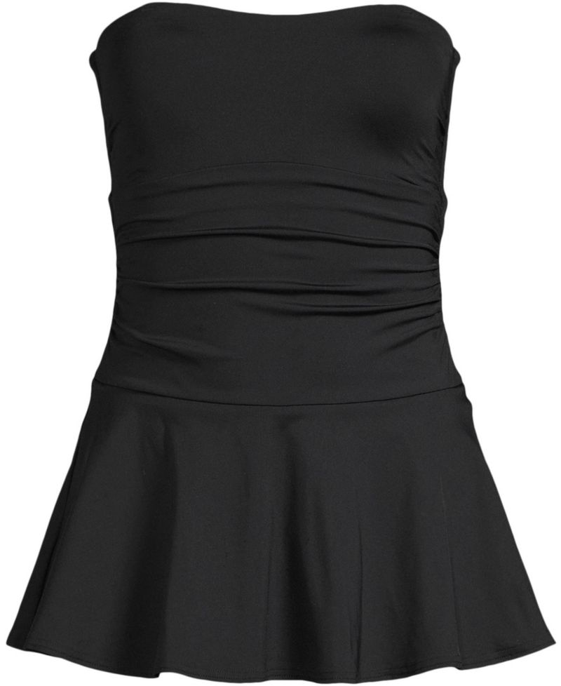 Women's Sculpting Bandeau Lace Back Mini Swim Dress