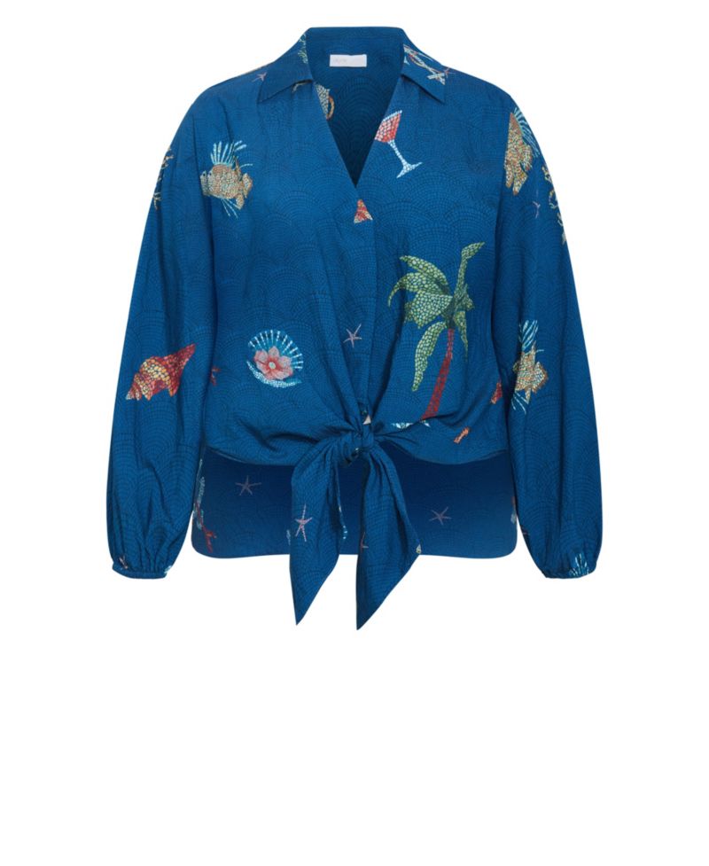 Women's Plus Size Tia Sea Print Shirt