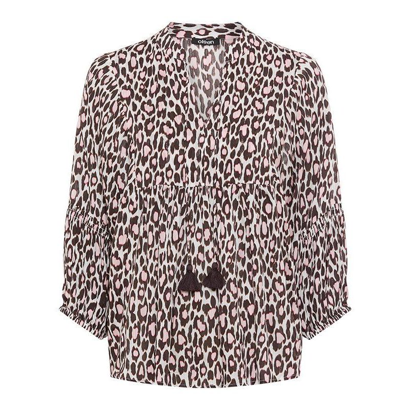 Women's Leopard Tunic Blouse