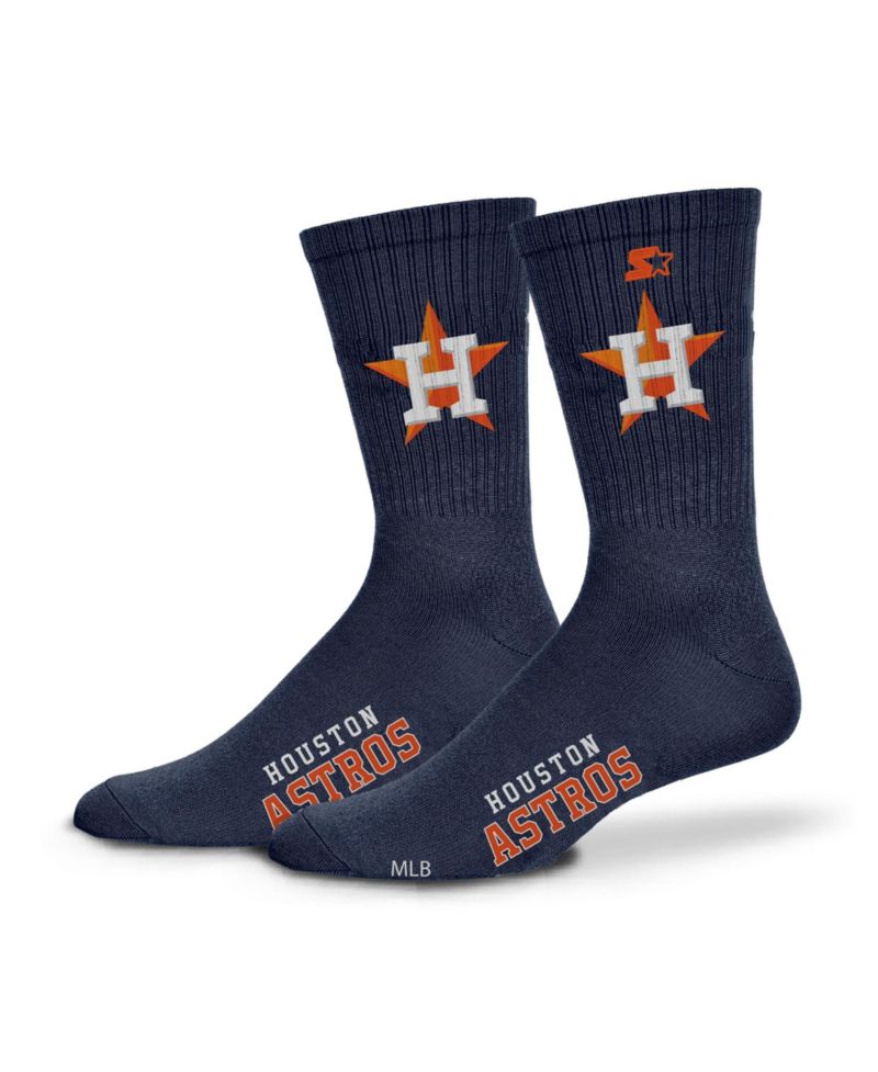 Men's and Women's Navy Houston Astros Satin Crew Socks