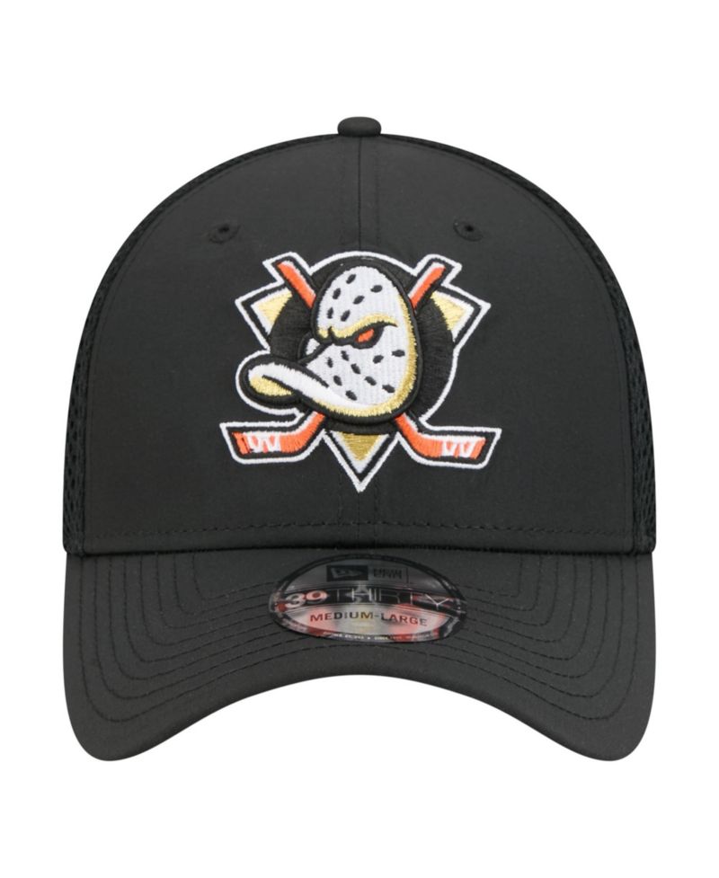Men's Black Anaheim Ducks Logo 39THIRTY Flex Hat