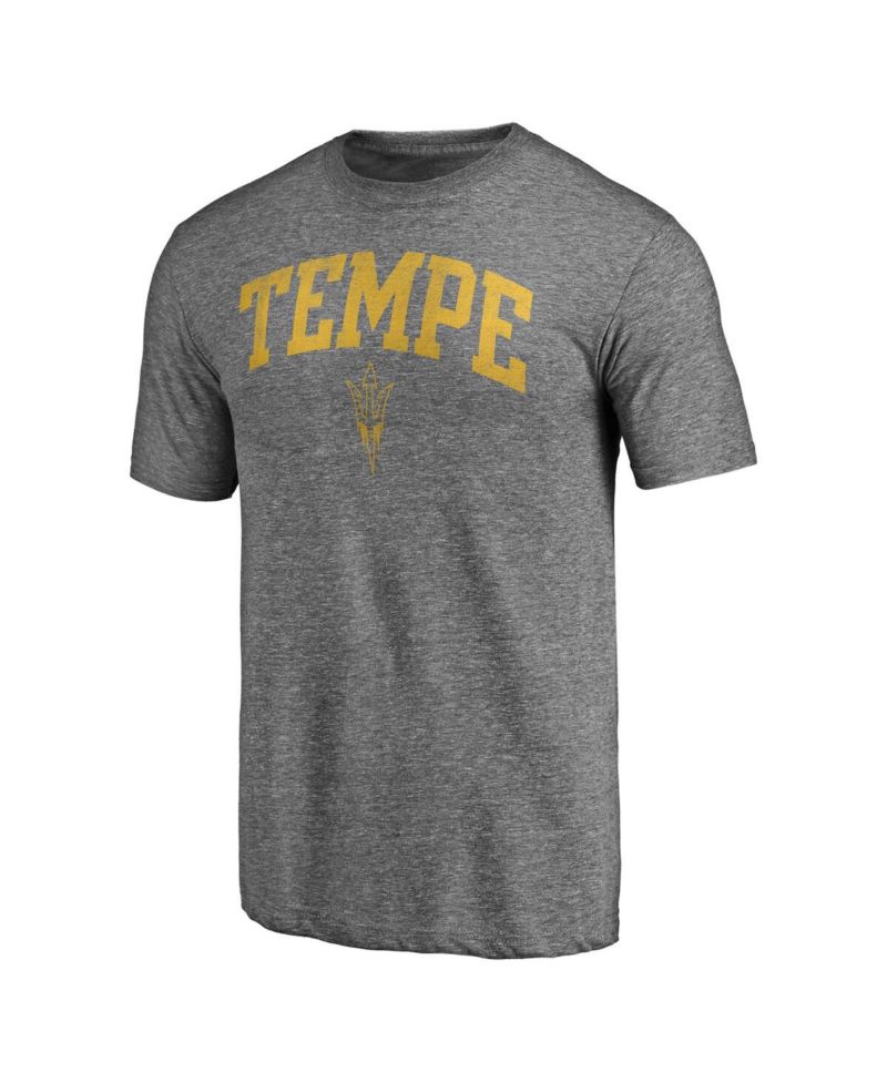 Men's Heather Gray Arizona State Sun Devils Arched City Tri-Blend T-Shirt