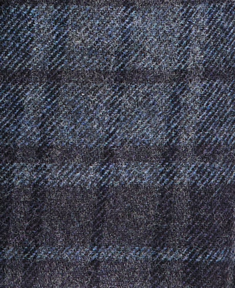 Men's Classic-Fit Blue Plaid Overcoat