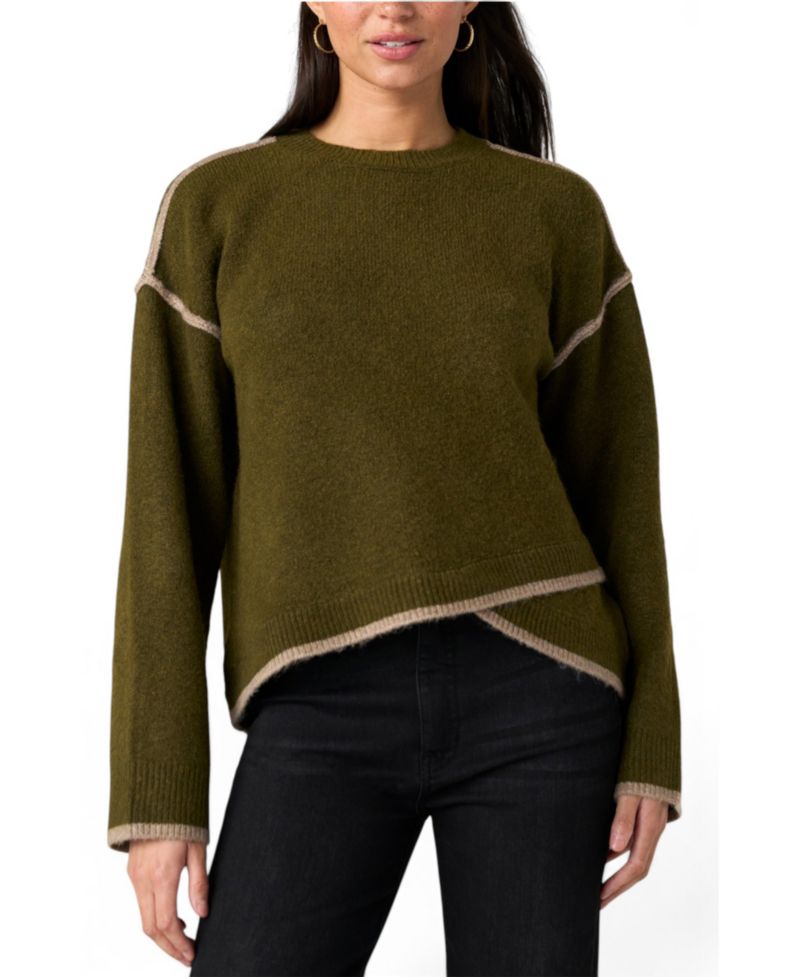 Women's Crewneck Tulip-Hem Sweater