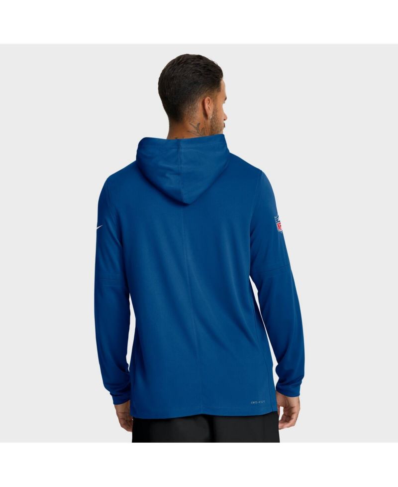 Men's Royal Indianapolis Colts Alt Pack Option Read Performance Long Sleeve Hoodie T-Shirt
