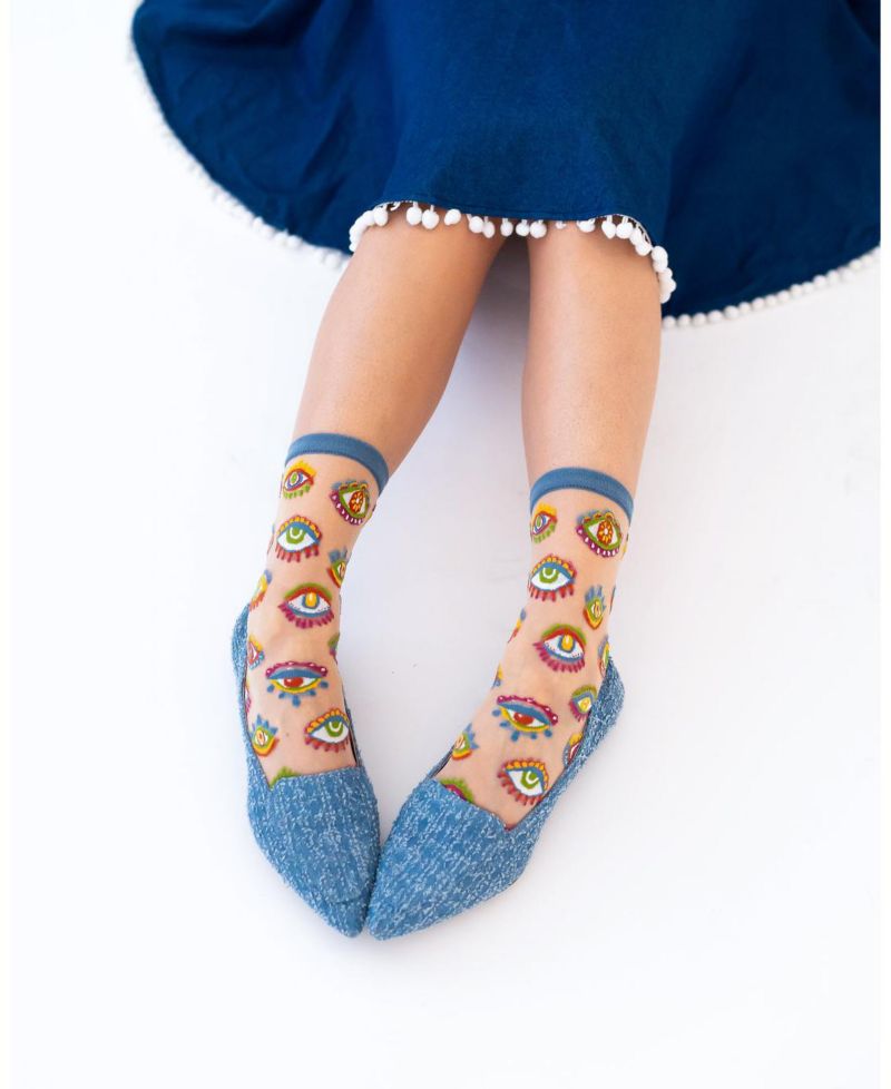 Women's Evil Eye Sheer Sock