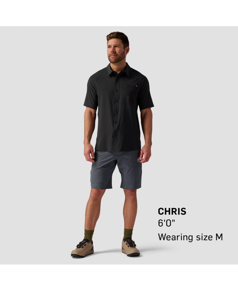 Men's Slickrock Button-Up Jersey Mountain Bike Jerseys Short Sleeve T-Shirt