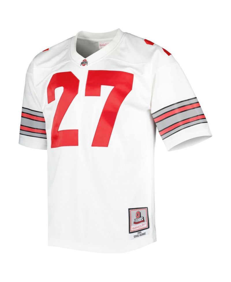 Men's Eddie George White Ohio State Buckeyes Authentic Jersey