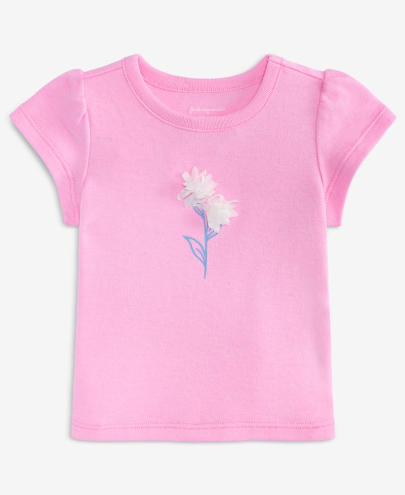 Baby Girls' 3M-24M Mix and Match Chiffon-Flower T-Shirt