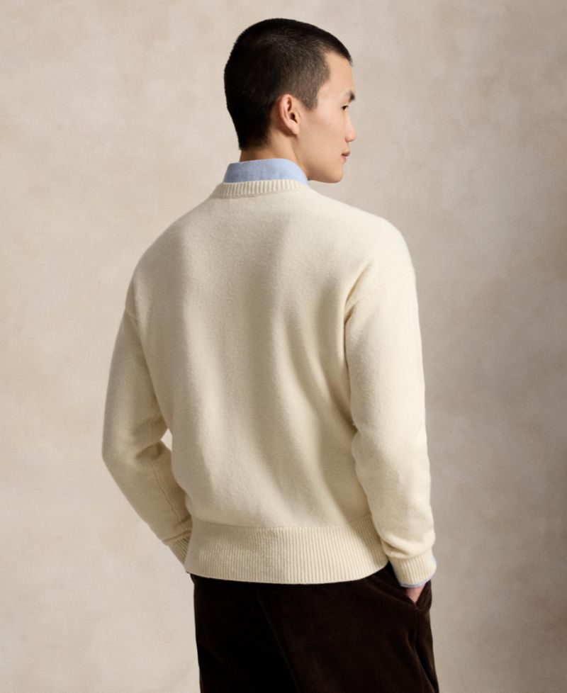 Men's Regular-Fit Logo Wool-Cotton Sweater