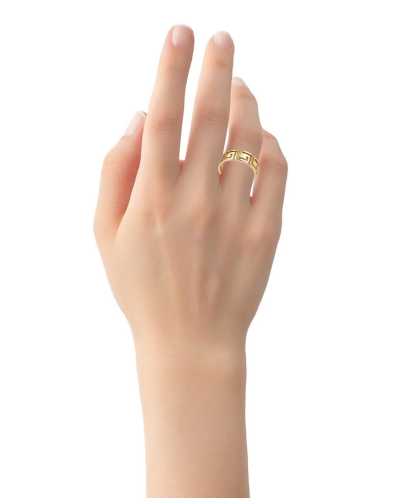 Women's Greek Key Band Ring