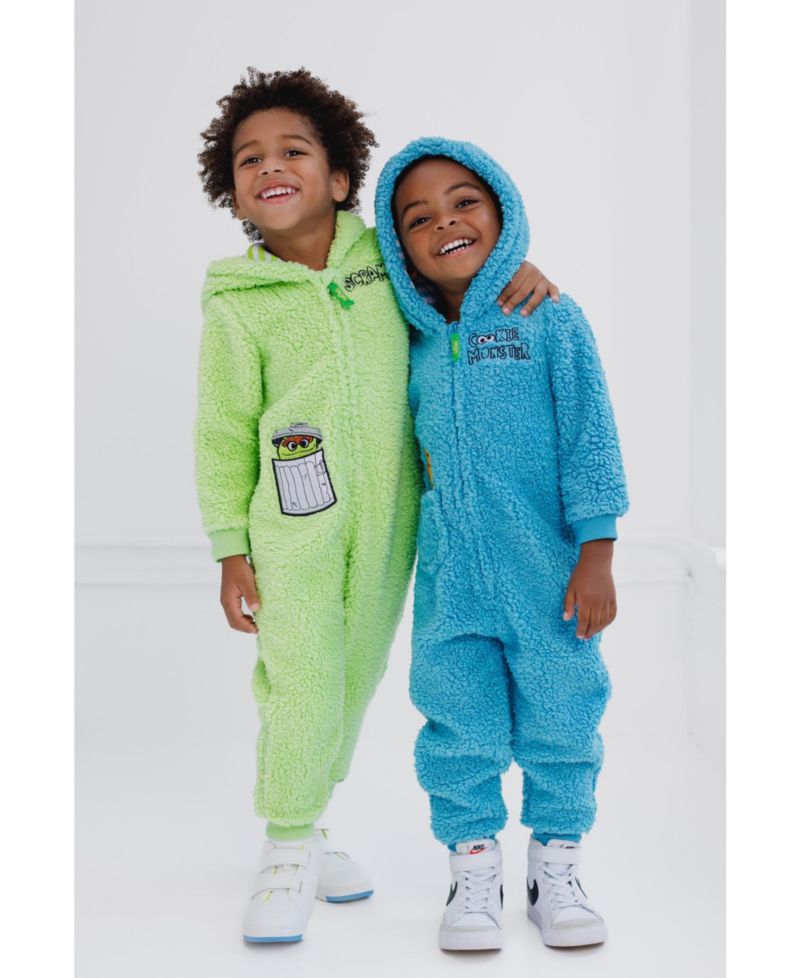 Baby Boys (0-12M) Cozy Sherpa Zip Up Cosplay Costume Coverall