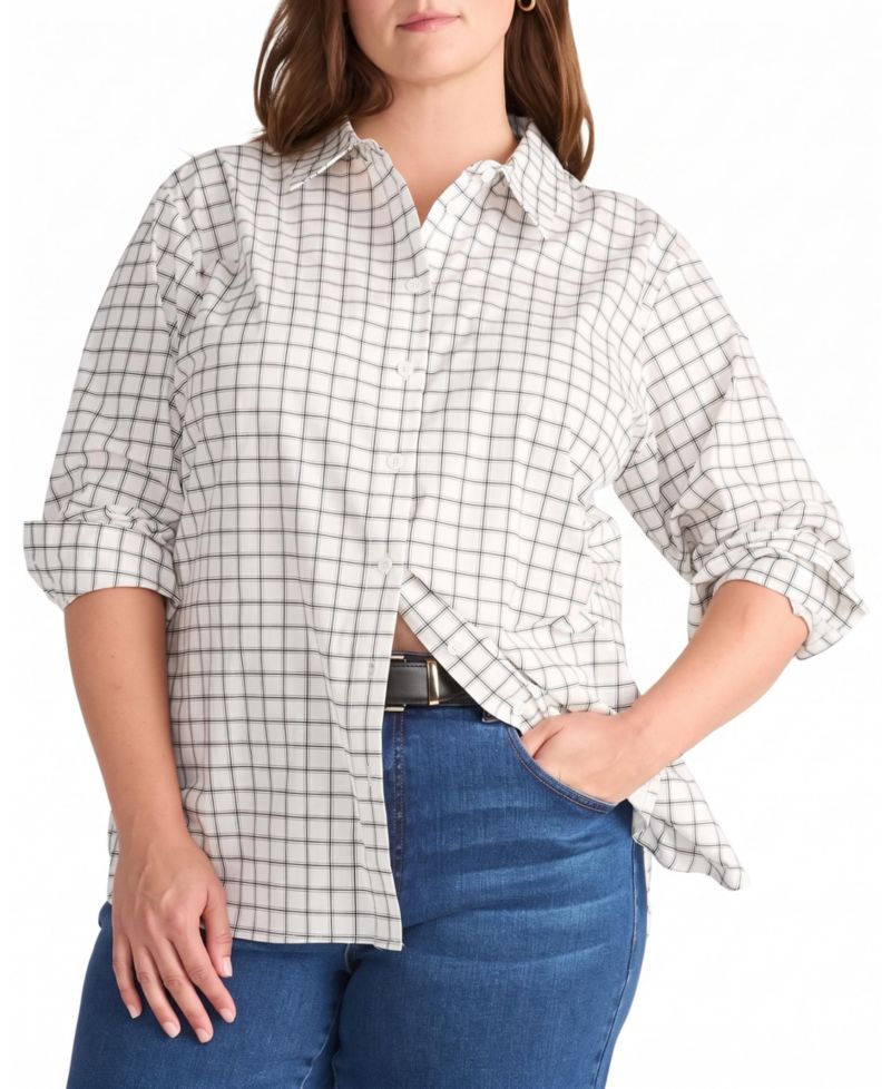 Plus Size Artist Poplin Shirt