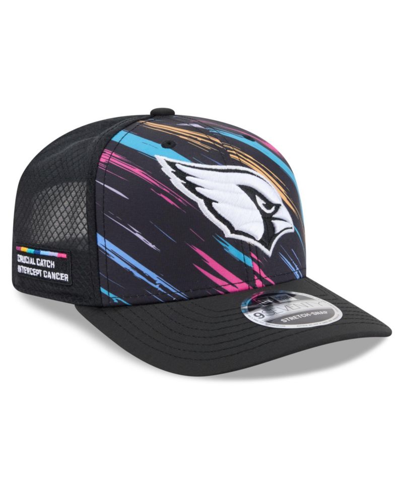 Men's Black Arizona Cardinals 2026 NFL Cruical Catch 9SEVENTY Adjustable Trucker Hat