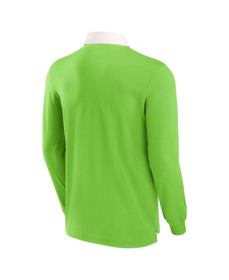 Men's Green Seattle Sounders FC Penalty Kick Long Sleeve Polo