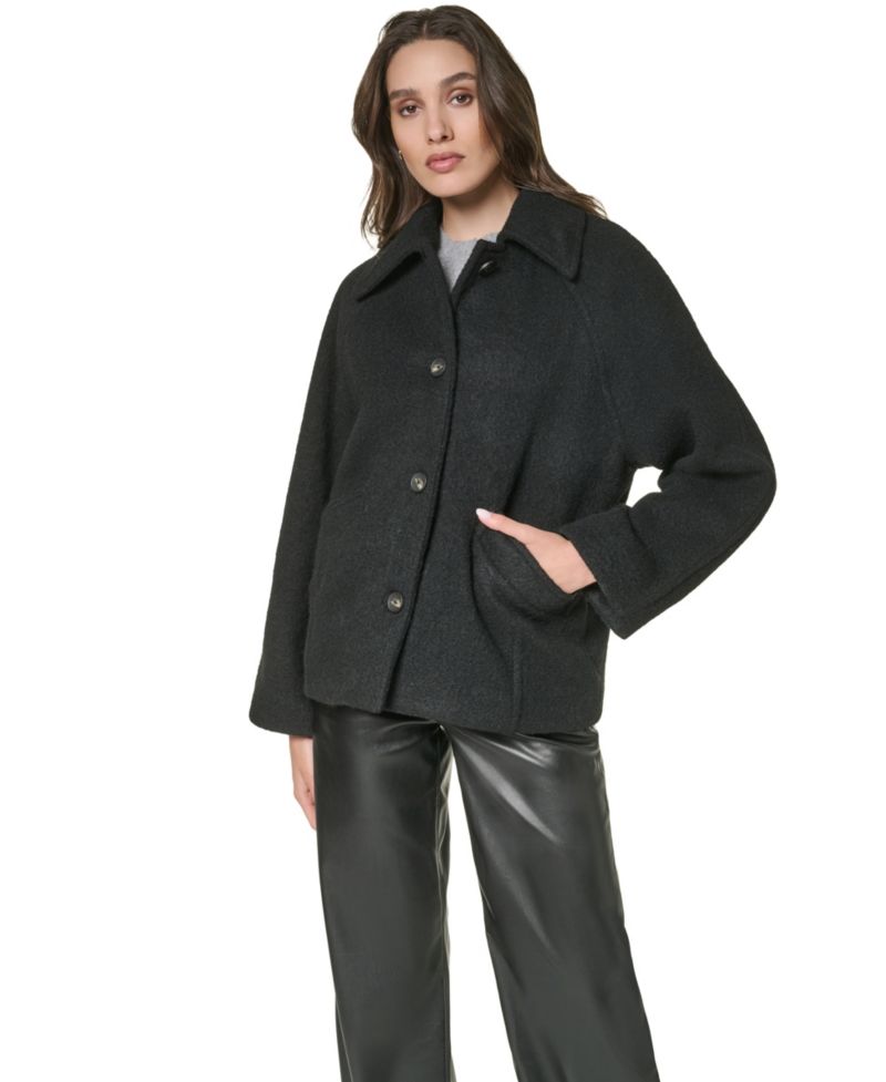 Women's Wool Blend Raglan Sleeve Swing Coat