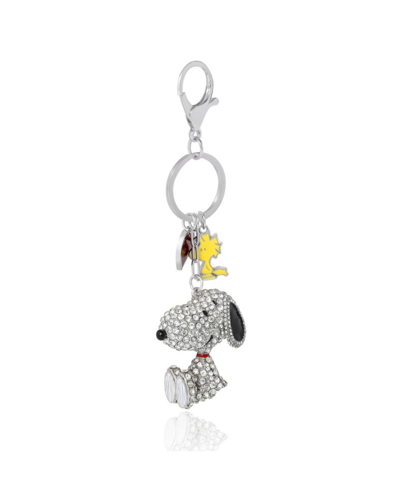 Snoopy Crystal Cluster Pave Bag Charm Keychain – Officially Licensed