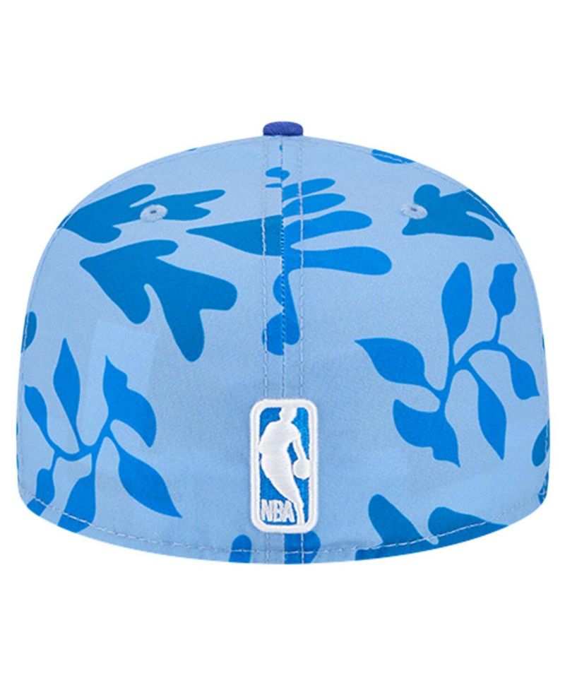 Men's Royal Philadelphia 76ers Palm Fronds 2-Tone 59FIFTY Fitted Hat