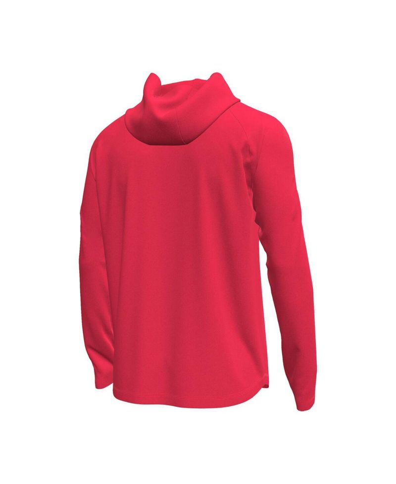 Men's Red Utah Utes Tech Stretch Long-Sleeve Hooded T-Shirt