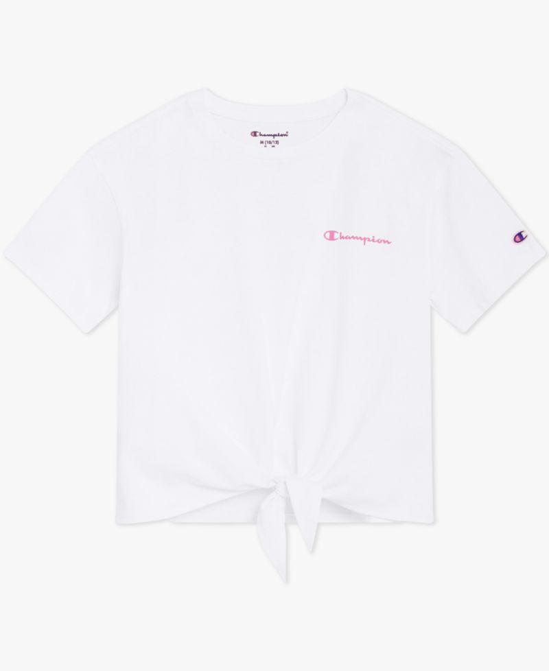Girls' 7-16 Tie-Front Short-Sleeve Tee Shirt