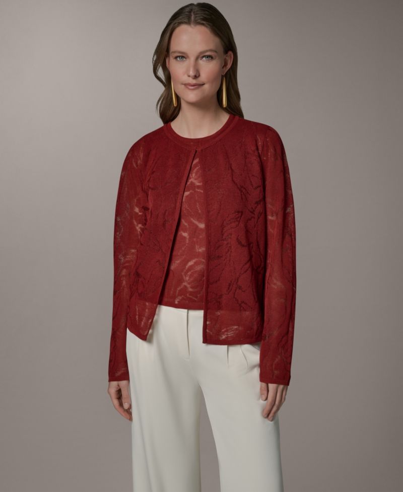 Women's Crewneck Novelty Cardigan