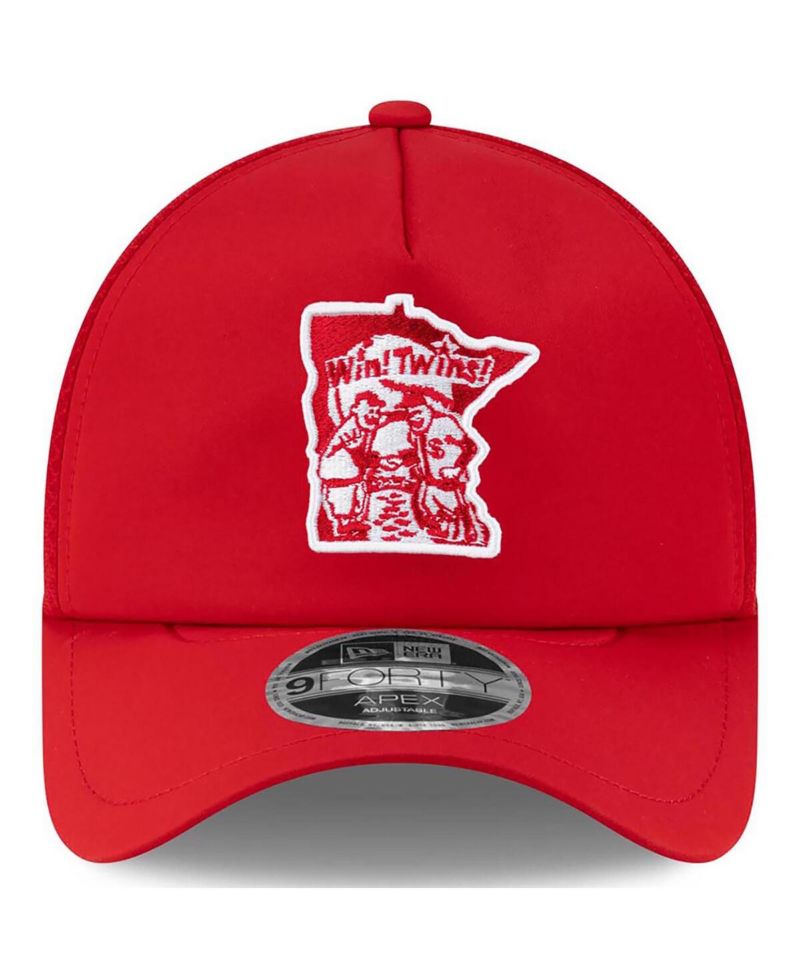 Men's Red Minnesota Twins 2026 Batting Practice Alternate Apex 9FORTY Adjustable Hat