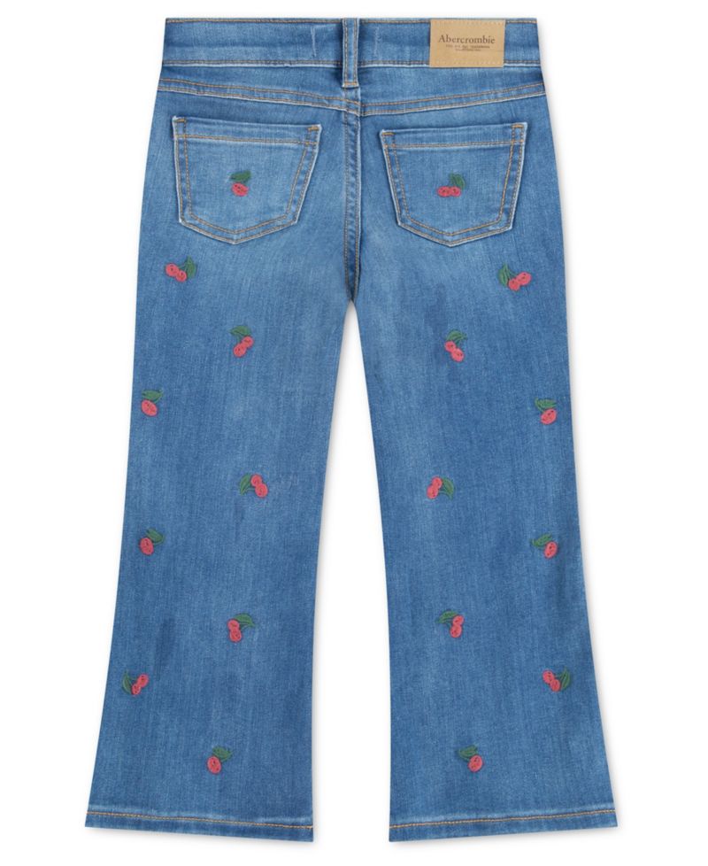 Toddler Girls' 2T-5T Cherry Print Flare Leg Jeans