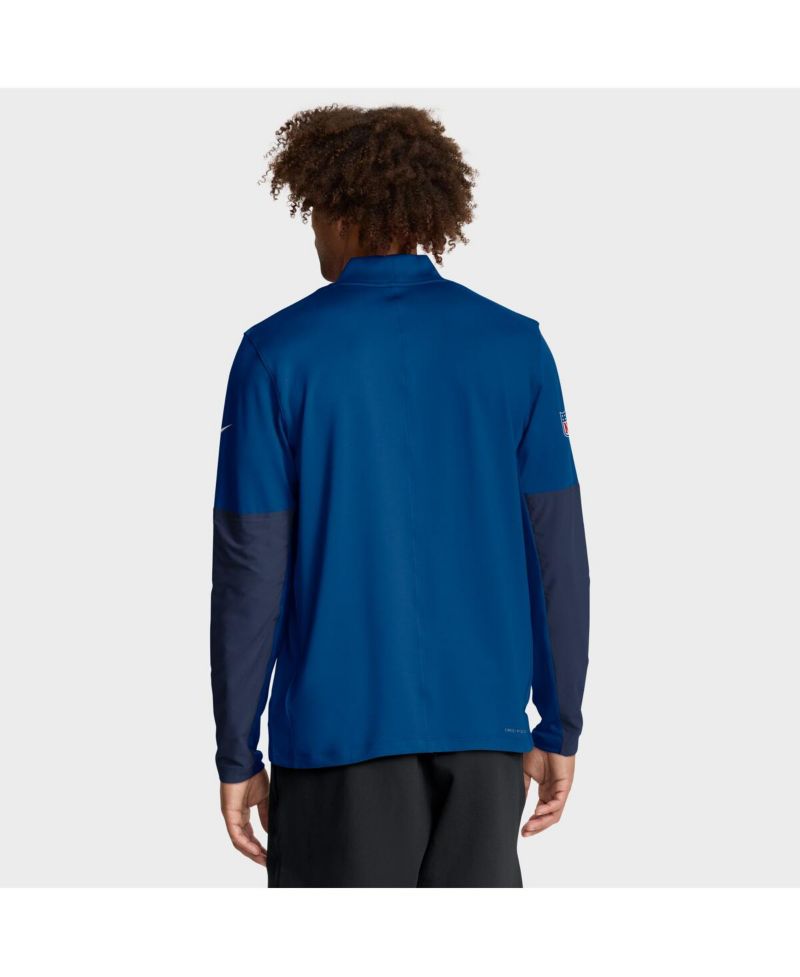 Men's Royal Indianapolis Colts Sideline Dri-FIT Half-Zip Pullover Sweatshirt