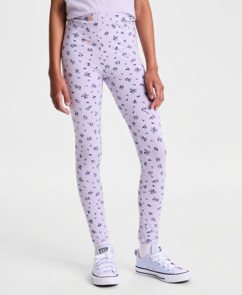 Girls' XS-XL Femme Floral-Print Leggings