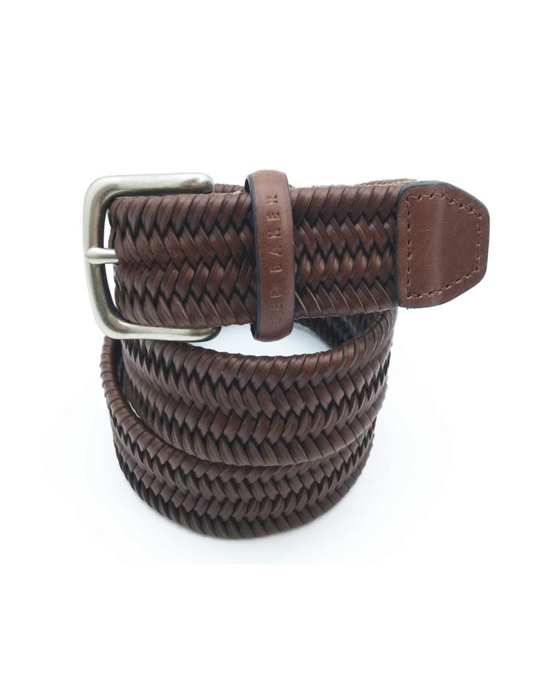 Men's Dress Braided Leather Belt