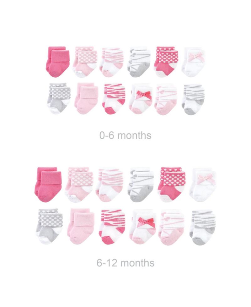Baby Girls Newborn Terry Socks