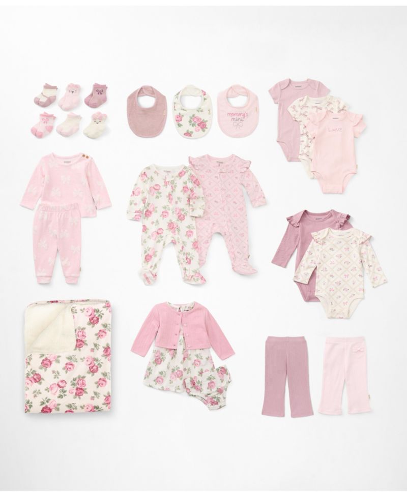 Baby Girls' Babywear Long-Sleeve Footed Coverall