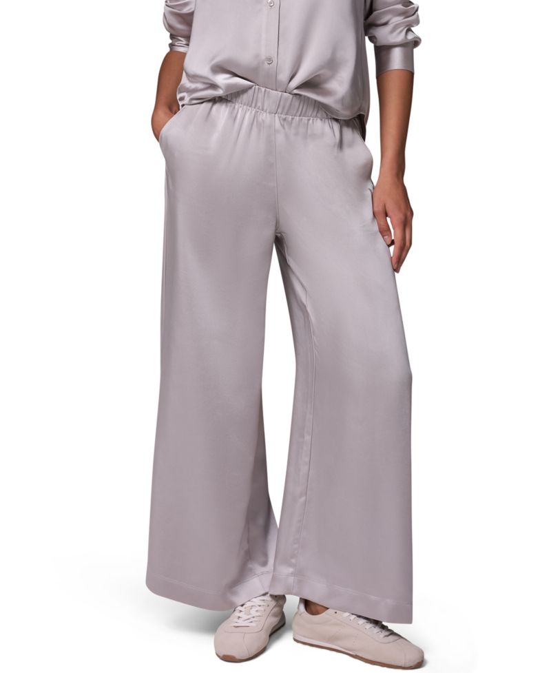 Women's Wide-Leg Satin Pants