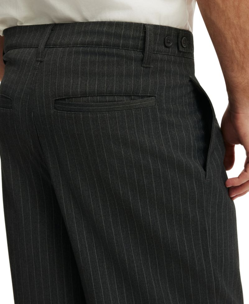 Men's Super Baggy Pleated Wide-Leg Pants