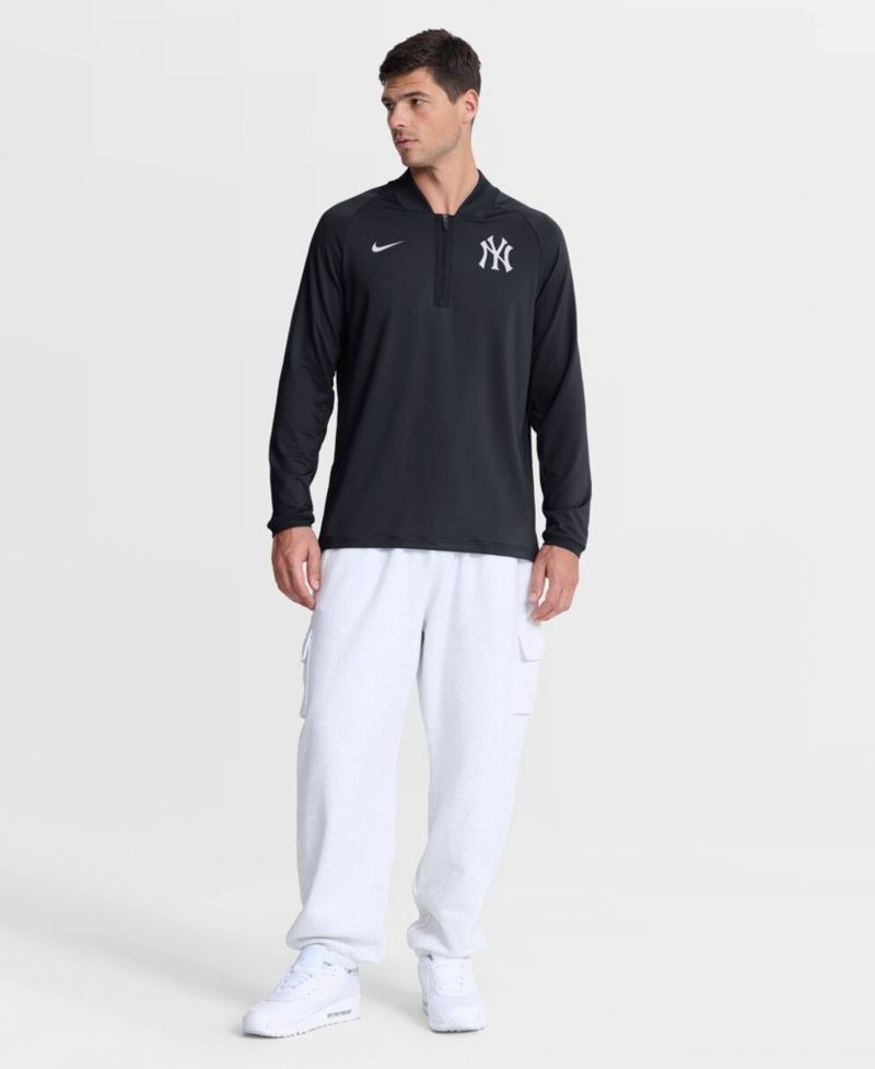 Men's Navy New York Yankees Authentic Collection Dri-FIT Raglan Half-Zip