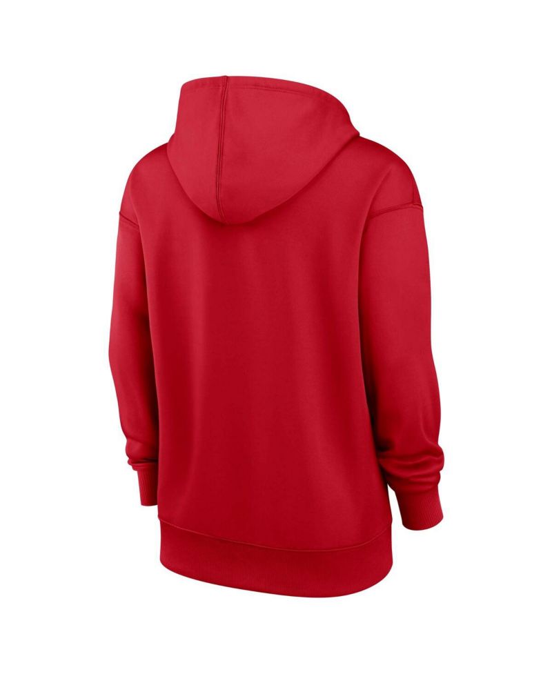 Women's Red Los Angeles Angels Authentic Collection Performance Pullover Hoodie