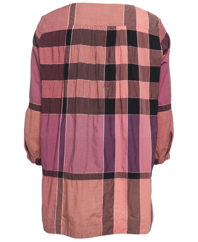 Women's Brit Pink Checked Cotton Tunic