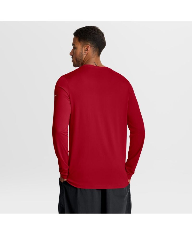 Men's Scarlet San Francisco 49ers Primetime Legend Icon Performance Long Sleeve T-Shirt