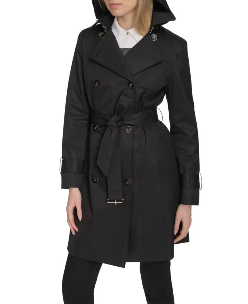 Women's 36 1/2" D/B Trench Coat With Removable Hood