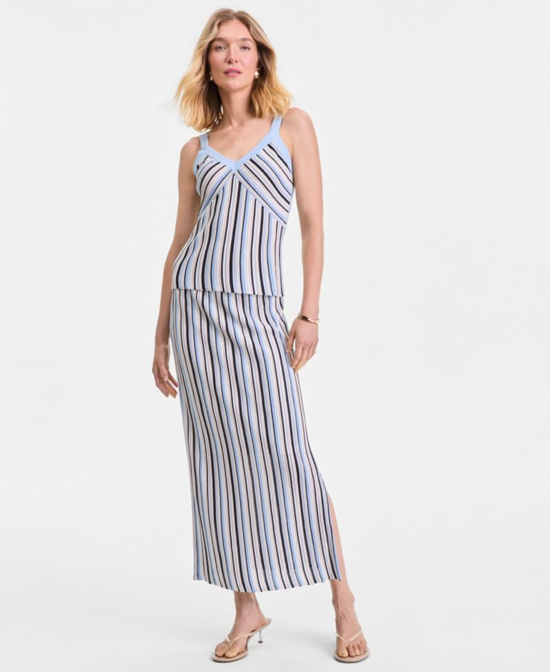 Women's Multi Stripe Sweater Skirt