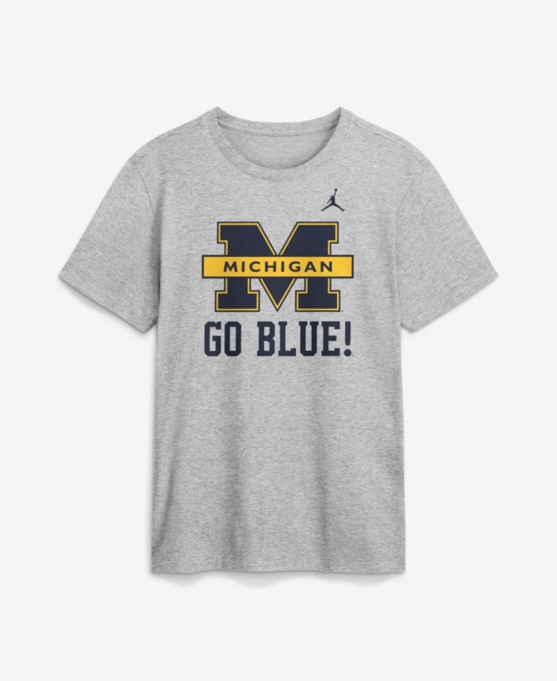 Men's Gray Michigan Wolverines Primetime Logo Mantra T-Shirt
